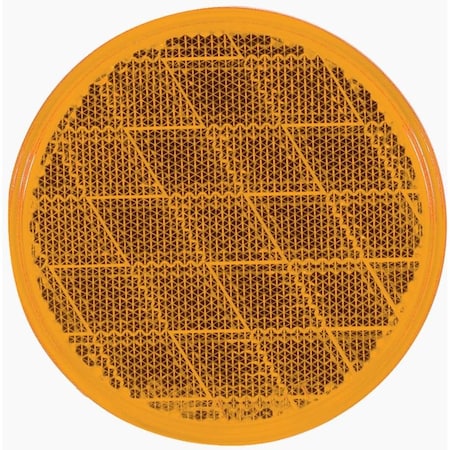 Optronics 3in. round, yellow, self adhesive reflector RE21AB